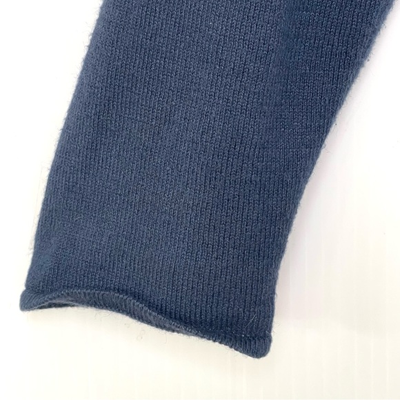 Peruvian Connection Pima Cotton peplum Blue Drapey Open Front Cardigan XS - Picture 3 of 11